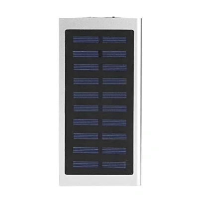 Abbildung von ciciglow Power Bank Kit, 10000 MAh Dual USB Solar Mobile Case DIY Tragbares Schnelllade Shell Kit(Silber)