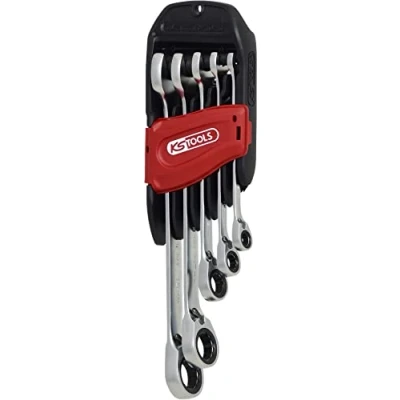 Abbildung von KS TOOLS 503.4955 Ratschen Ringgabelschlüsselsatz 72 19, 8 Chrom Vanadium Stahl