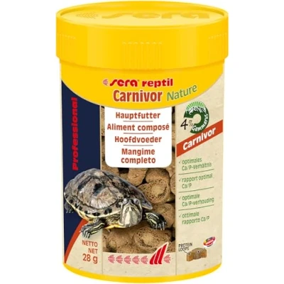 Abbildung von sera reptil Professional Carnivor Nature 100 ml Hauptfutter für Wasserschildkröten &amp; Fleischfressende Reptilien Reich an Proteinen Omega Fettsäuren Unterstützt Knochen Panzerwachstum