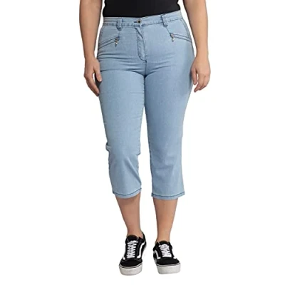 Abbildung von Ulla Popken, Damen, große Größen, Jeans Mony, wadenlang