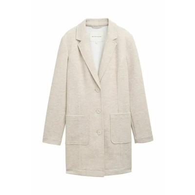 Abbildung von TOM Tailor MIT Reverskragen Kurzmantel, Damen, Größe: Small, Sand stone beige melange