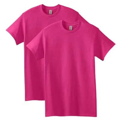 Abbildung von Gildan Unisex Erwachsene Heavy Cotton T Shirt, Style G5000, Multipack Hemd, Heliconia (2er Pack), XL
