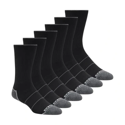 Abbildung von Skechers Herren 6 Pack Work Crew Socken, Schwarz, 43 47 EU