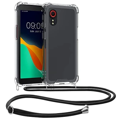 Abbildung von kwmobile Necklace Case kompatibel mit Samsung Galaxy Xcover 5 Hülle Silikon Cover Handykette Band Handyhülle Transparent