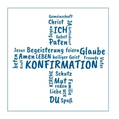 Abbildung von Gästebuch zur Konfirmation: Erinnerungsbuch zum Eintragen von Glückwünschen an den Konfirmand / Konfirmandin christliche Geschenkbücher Edition: blau