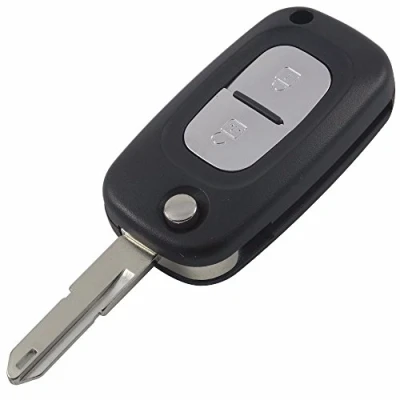 Abbildung von Schlüssel für Renault Clio Kangoo Master Modus Trafic Twingo Wind 2 Tasten Modell mit Batterie Schlitz Fernbedienung