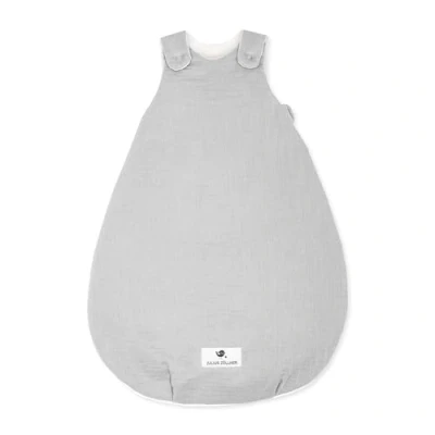 Abbildung von Julius Zöllner Babyschlafsack gefüttert Musselin 2,5 TOG Gr. 56/62 100% Baumwollmusselin Oeko TEX Standard 100 grau