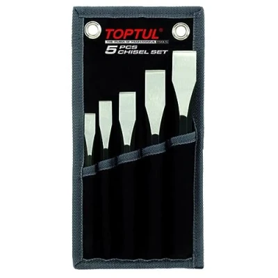 Abbildung von TOPTUL GPAQ0505 Meißel + Durchtreiber Satz 10, 12, 15, 19, 22 5 10x140, 12x150, 15x160, 19x180, 22x200