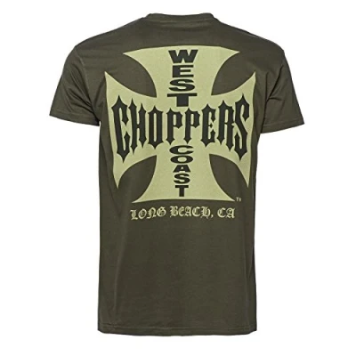 Abbildung von WEST COAST CHOPPERS WCC T Shirt Iron Cross Solid Khaki L