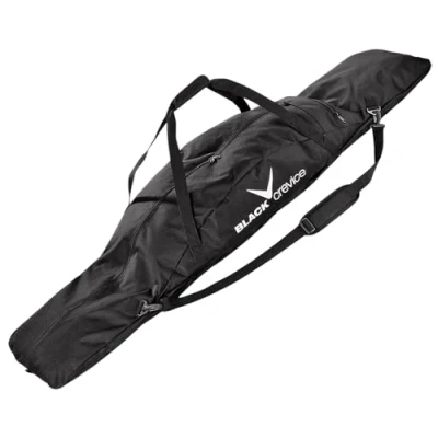 Abbildung von Black Crevice Snowboardtasche Powder I Snowboard Tasche mit weiterer Außentasche robuste Bag gepolstertem Schultertragegurt &amp; Tragegriff Snowboad Rucksack 160x20x20cm