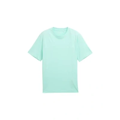 Abbildung von TOM TAILOR Herren 1037735 T Shirt aus Baumwolle mit Logo Print, 37105 Bright Mint Green, S