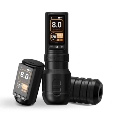 Abbildung von Ambition Torden Max Kabellose Tattoomaschine, 2400 mAh Akku, Touchscreen, rotierende Tattoopistole, Patronenstift mit Drehmoment von 180 g/cm, bürstenloser Motor, gerade Antriebsstange