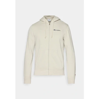 Abbildung von Champion Icons Contrast FULL ZIP Hoodie Sweatjacke, Herren, Größe: Small, Beige