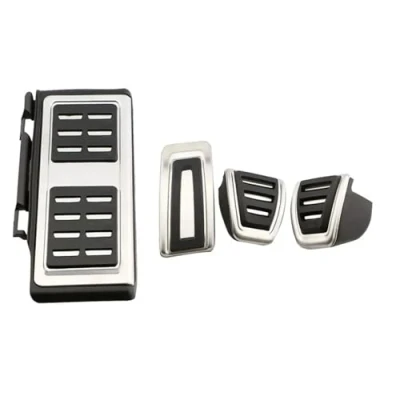 Abbildung von Auto Pedale Schutz Für VW Caddy Maxi MK4 2020 2023 Bremse Fuß Gaspedal Pad Edelstahl Matte Innen Zubehör Fußstütze Abdeckplatte(4 PCS)