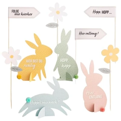 Abbildung von Papierdrachen Ostereiersuche Set Osterfest in Pastel Fröhliche Ostersuche un Dekoration 1