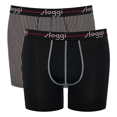 Abbildung von Sloggi 2ER Packstart C2P BOX Panties, Herren, Größe: XL, Schwarz dunkelgrau