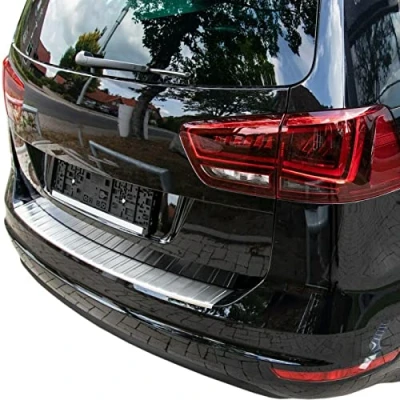 Abbildung von Ladekantenschutz Edelstahl MATT kompatibel für VW SHARAN II, SEAT ALHAMBRA II ab 2010 premium Qualität von RECAMBO