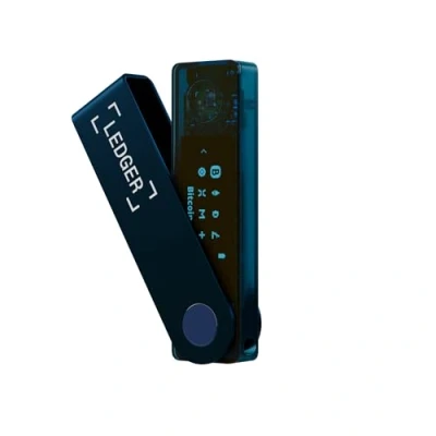 Abbildung von Ledger Nano X — Sichern und verwalten Sie Ihre Krypto NFTs unterwegs mit unserer Bluetooth fähigen Hardware Wallet. (Saphirblau)