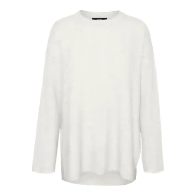 Abbildung von Vero Moda Rundhals TIEF Angesetzte Schulter Strickpullover, Damen, Größe: Small, Snow white