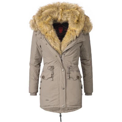 Abbildung von Navahoo Wintermantel &quot;Sweety&quot;, abgefahrener Winterparka m. 2 Kunstpelz Kapuzen