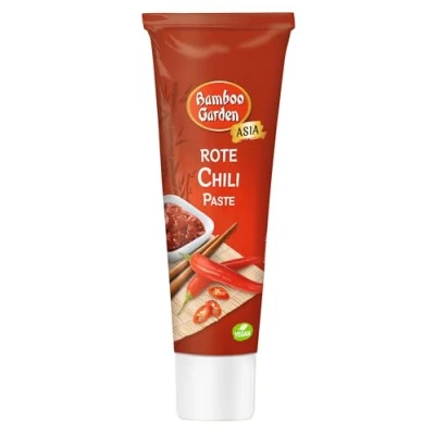 Abbildung von Bamboo Garden Chili Paste rot Scharfe Würzpaste für Fleisch und Gemüsegerichte Vegan 45 g in der Tube