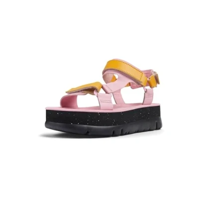 Abbildung von Camper Oruga UP Plateausandalette, Damen, Größe: 38, Rosa/orange Schuhe