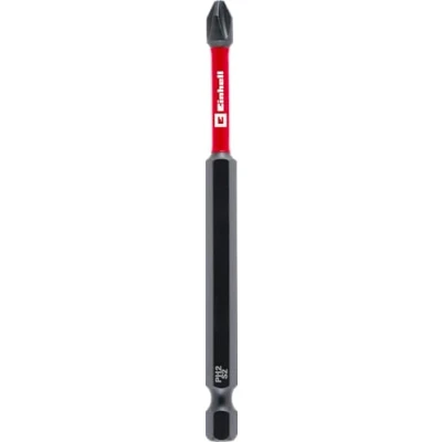 Abbildung von Original Einhell Impact Bit, 100 mm, PH2 (S2 Stahl, Torsionszone, effiziente Kraftübertragung, roter Farbring, C 6.3 Schaft)
