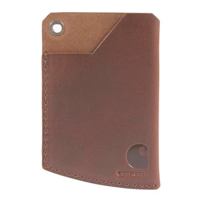 Abbildung von Carhartt Herren Vordertasche, strapazierfähiges Segeltuch oder Leder Geldbörse mit &amp; ohne Geldklammer, Braun, Einheitsgröße, Vordertasche Brieftaschen,