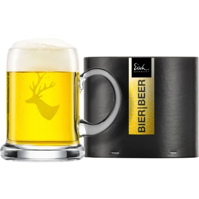 Abbildung von Eisch Bierkrug CHALET, Kristallglas, Hirschmotiv, mundgeblasen, 500 ml, Made in Germany