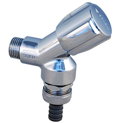 Abbildung von SCHELL 033920699 Geräteschrägsitzventil COMFORT , für Waschmaschinenanschluss 1/2&quot;, chrom Griff, Fettkammeroberteil, Sicherungskombination, Rosette ,54mm, Rückflussverhinderer, Rohrbelüfter, Schlauchverschraubung