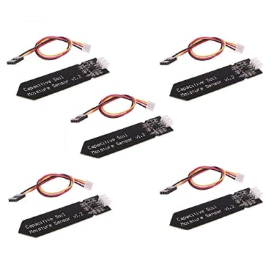 Abbildung von ZkeeShop 5Pcs Capacitive Soil Moisture Sensor with Cable Wire Compatible for Arduino Detection Corrosion Resistant