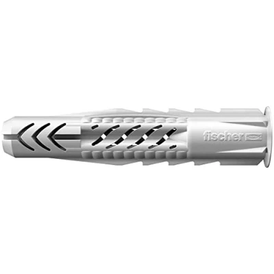 Abbildung von fischer Universaldübel UX 10 x 60 R, praktischer Eimer mit 600 Allzweckdübeln, der universelle Nylondübel Rand für optimalen Halt bei Befestigungen in allen Baustoffen
