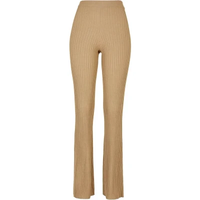 Abbildung von Urban Classics Damen Leggings Ladies Flared Rib Knit unionbeige 4XL