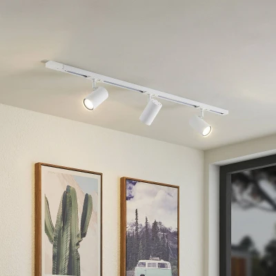 Abbildung von Lindby 1 Phasen Schienensystem Linaro, GU10, weiß, 3 flammig