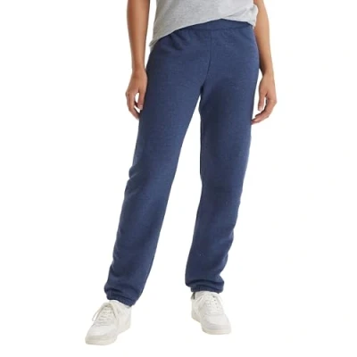 Abbildung von Hanes Damen EcoSmart Sweatpants, Midweight Fleece Joggers with Cinched Legs, 30&quot; Trainingshose, Marineblau meliert, M
