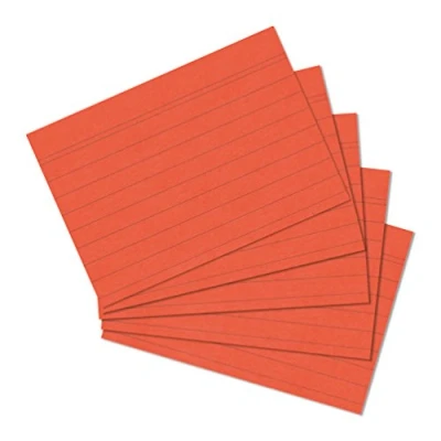 Abbildung von herlitz Karteikarte A6, liniert, orange, 100 Stück