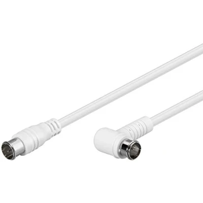 Abbildung von Goobay 67347 Gewinkeltes Sat Antennenkabel (80 dB), 2X geschirmt, F Stecker (Quick) &gt; 90 (vollständig geschirmt)