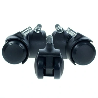Abbildung von HIMRY 5X Hartbodenrollen Bürostuhl Rollen Stuhlrollen Parkett 11 mm Büro Stuhl Hartböden, Schwarz, KXD3200 Black