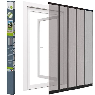 Abbildung von Fliegengitter Türvorhang Lamellen Polyester 125 x 240 cm anthrazit