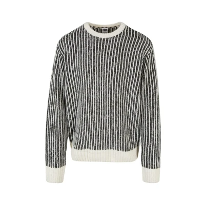 Abbildung von Urban Classics TWO TONE Strickpullover, Herren, Größe: Small, Whitesand black