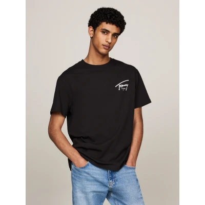 Abbildung von Tommy Jeans Signature Print TEE Tshirt print, Herren, Größe: Medium, Black