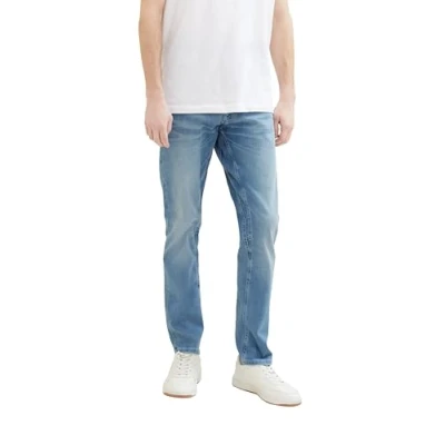 Abbildung von TOM Tailor Jeans Tapered Fit, Herren, Größe: 32x32, Used light stone blue denim