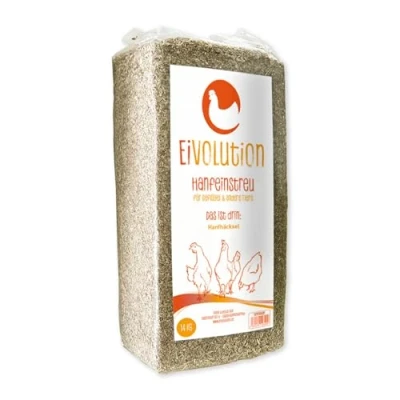 Abbildung von eivolution Hanfeinstreu 14 KG Für Hühner, Nager wie Meerschweinchen und Kaninchen &amp; Pferde Extrem Saugfähig Geruchsbindend Staubarm
