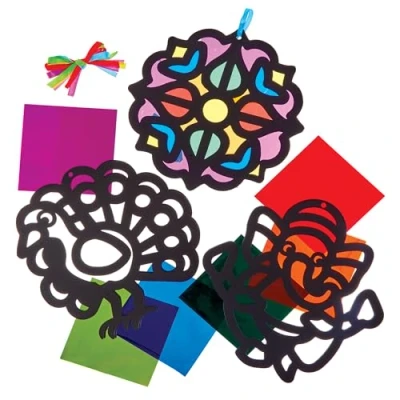 Abbildung von Baker Ross FX598 Diwali Glasfensterdekorationssätze Packung mit 6, Kunst und Bastelsets für Kinder