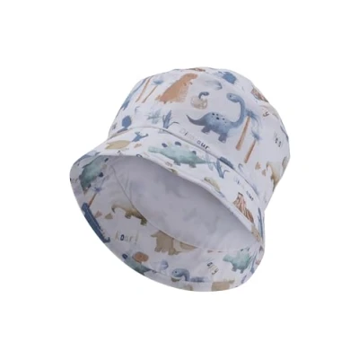 Abbildung von Sterntaler Fischerhut Saurier Jungen Sonnenhut aus Baumwolle Baby Bucket Hat mit Futter Batist (Bio) UV Schutz 50+ und Kinder Sommerhut, weiß, Größe 47