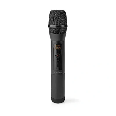 Abbildung von NEDIS Wireless Mikrofon Set 20 Kanäle 1 Cardioid 70 Hz 13 kHz 1000 Ohm 95 dB Lautstärke Regler Schwarz
