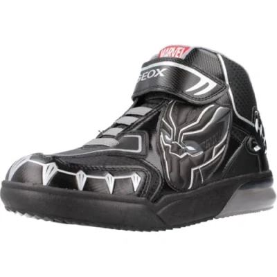 Abbildung von Geox Marvel Avengers Black Panther Light UP Grayjay Sneaker high für Kinder, Größe: 34, Black/silver Schuhe