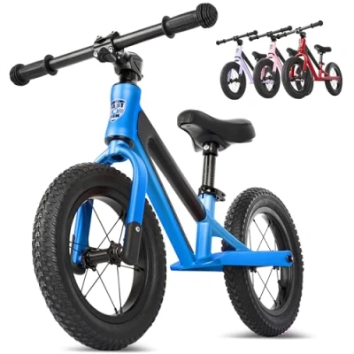 Abbildung von FAST N FUN Laufrad ab 2 Jahre Kinderlaufrad mit 12 Zoll Räder, Ultraleicht Tragegriff, Magnesiumrahmen, Fußstütze und Ergonomischer höhenverstellbarer Sitz Balance Bike Jungen