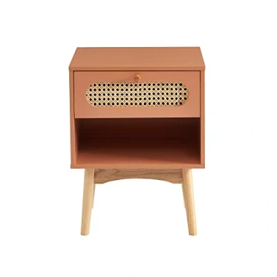 Abbildung von BAÏTA Sixtin Nachttisch, Kanal und MDF, terrakotta, L40cm
