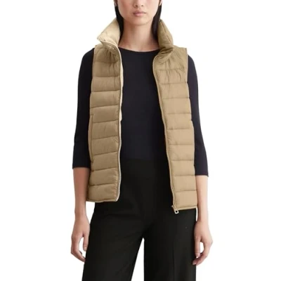 Abbildung von Marc O&#039;Polo Stand UP Collar WELT Pockets Weste, Damen, Größe: 34, Soft mocca